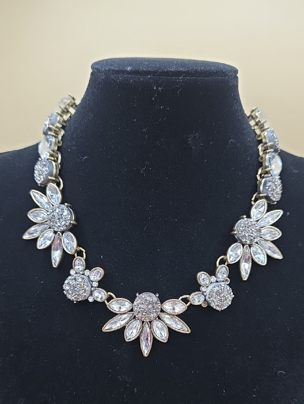 Floral Druzy Statement Necklace